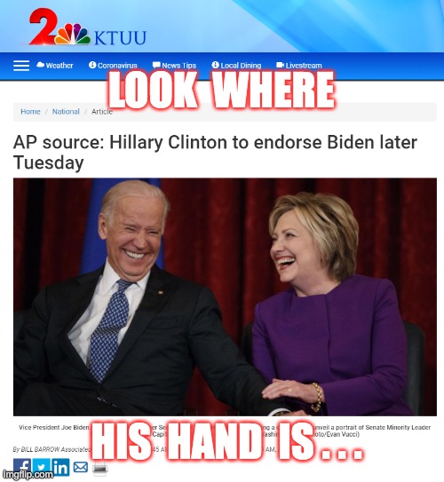 LOOK  WHERE; HIS  HAND  IS . . . | made w/ Imgflip meme maker