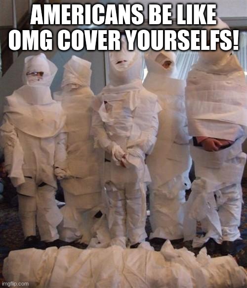 Coronavirus | AMERICANS BE LIKE OMG COVER YOURSELFS! | image tagged in coronavirus | made w/ Imgflip meme maker