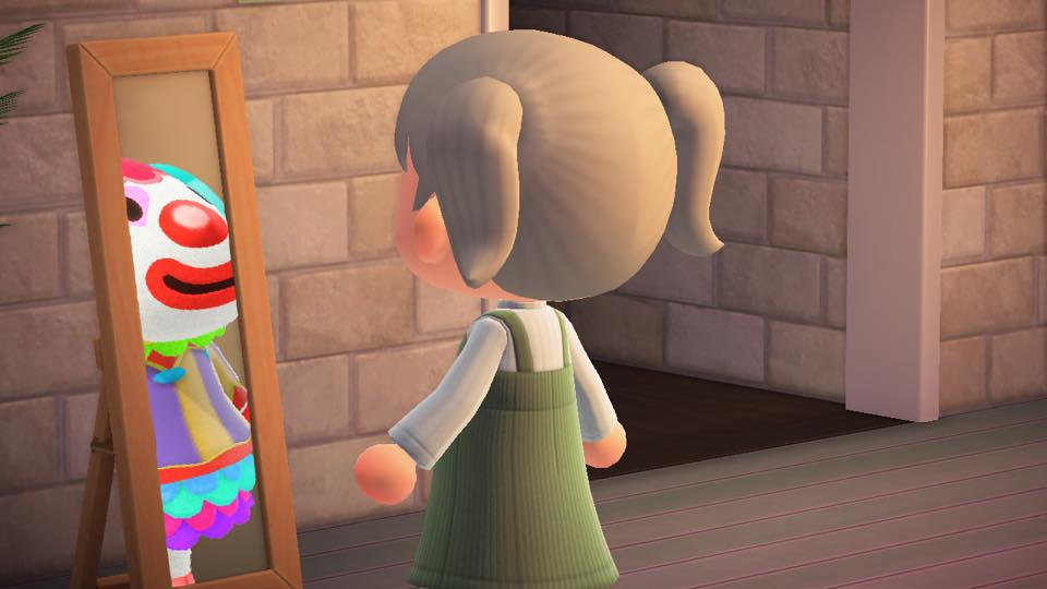 Animal crossing mirror clown Blank Meme Template