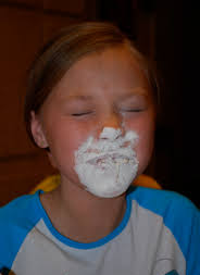 Girl eating flour Blank Meme Template