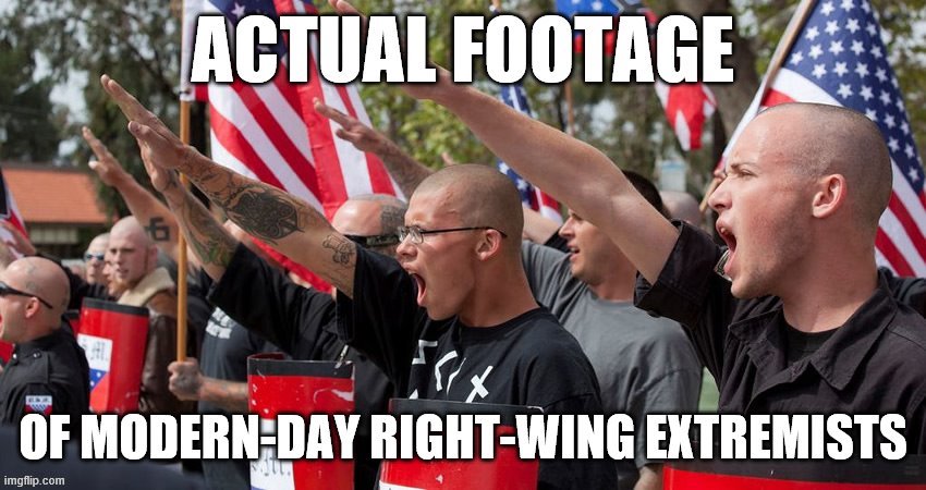 Some folks would tell you these guys either don't exist or are somehow a product of the Left. Don't believe it. | image tagged in right wing,conservative logic,neo-nazis,nazis,white supremacists,white supremacy | made w/ Imgflip meme maker