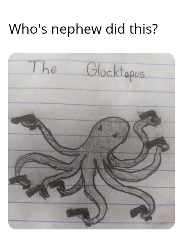 High Quality The Glocktopus Blank Meme Template