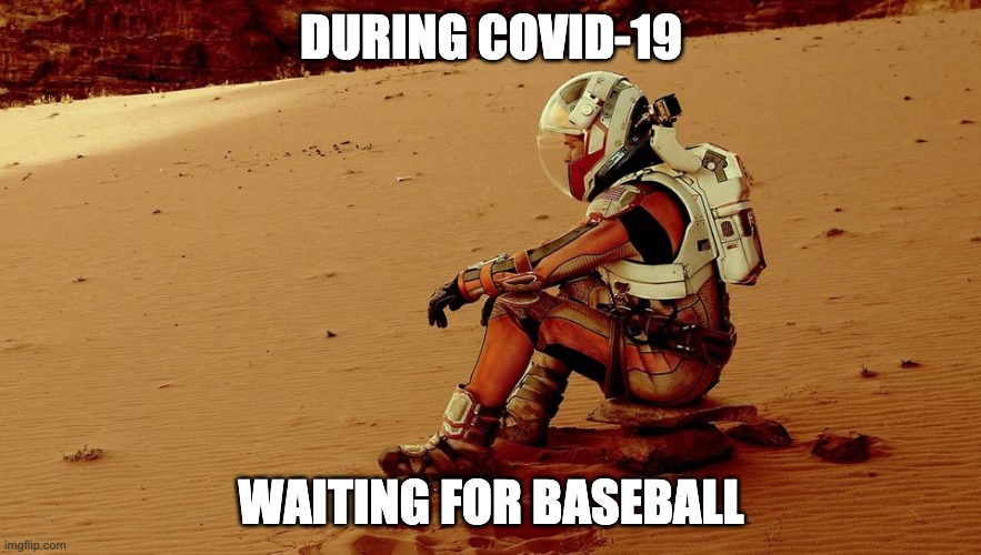 Waiting for baseball | DURING COVID-19; WAITING FOR BASEBALL | image tagged in covid-19 | made w/ Imgflip meme maker