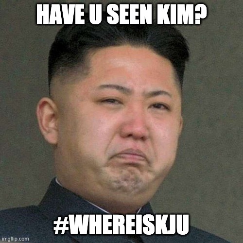 Have you seen Kim? | HAVE U SEEN KIM? #WHEREISKJU | image tagged in kim jon un,north korea | made w/ Imgflip meme maker