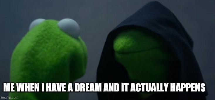 Dreams | ME WHEN I HAVE A DREAM AND IT ACTUALLY HAPPENS | image tagged in memes | made w/ Imgflip meme maker