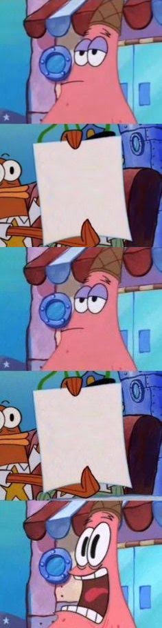 2-Stage Scared Patrick Blank Meme Template