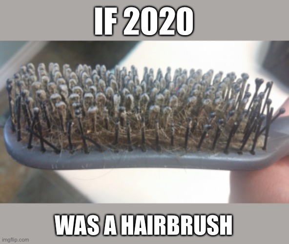 If 2020 was a hairbrush | IF 2020; WAS A HAIRBRUSH | image tagged in hairbrush,2020,coronavirus,quarantine,coronavirus meme,funny | made w/ Imgflip meme maker