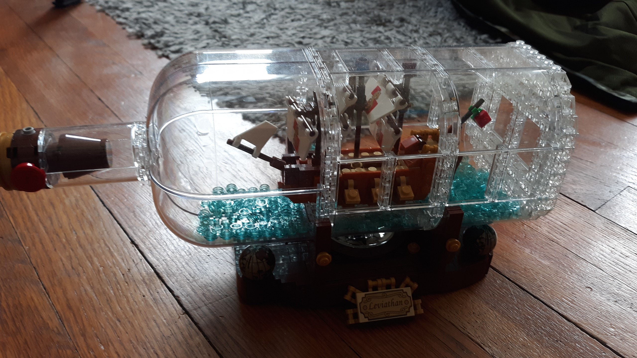 High Quality Ship in a bottle lego Blank Meme Template
