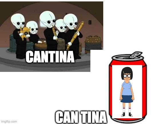 CANTINA; CAN TINA | image tagged in bobsburgers,can,starwars | made w/ Imgflip meme maker