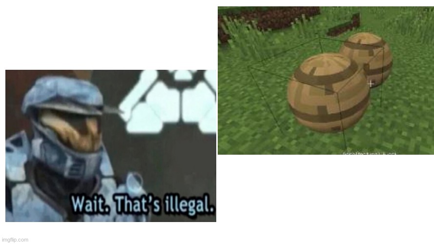 circle blocks in minecraft are illegal | image tagged in minecraft,wait thats illegal,video games,memes | made w/ Imgflip meme maker