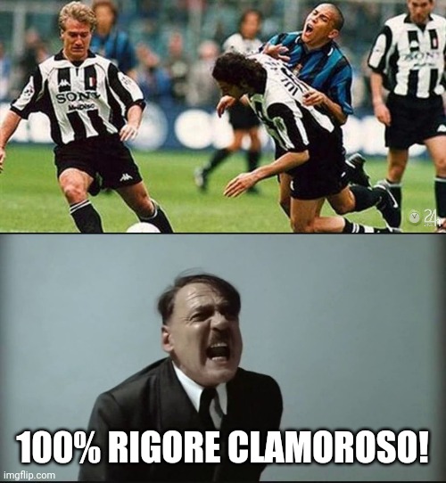 Juve merda e ladra | 100% RIGORE CLAMOROSO! | image tagged in fegelein,memes,hitler,calcio,italy,funny | made w/ Imgflip meme maker