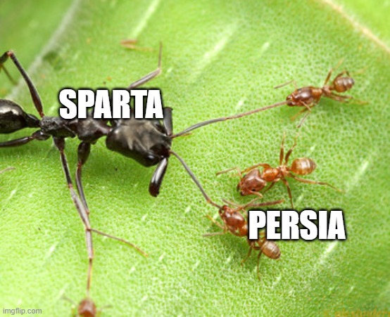 Big vs Small | SPARTA; PERSIA | image tagged in big vs small | made w/ Imgflip meme maker