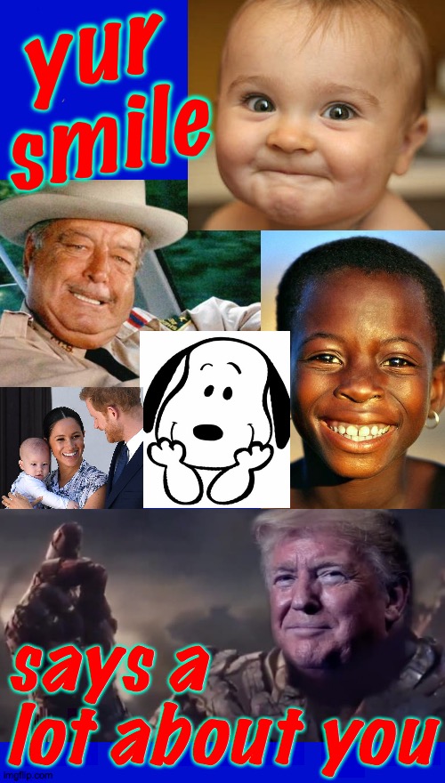 Snoopy is always a popular write-in candidate  ( : | yur smile; says a
lot about you | image tagged in memes,smile,decimator trump | made w/ Imgflip meme maker