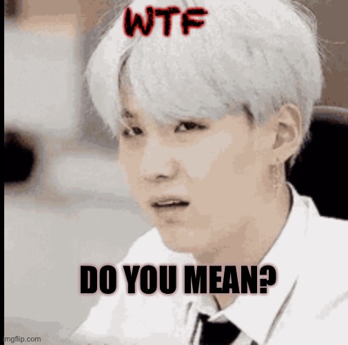WTF; DO YOU MEAN? | image tagged in bts | made w/ Imgflip meme maker