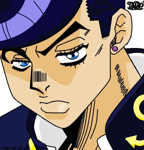 I drew this in MS Paint | image tagged in jojo's bizarre adventure | made w/ Imgflip meme maker