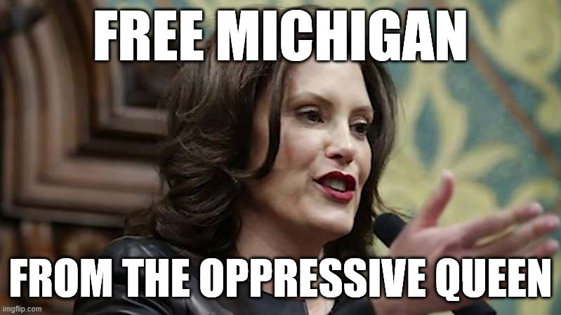 Wicked Witch Whitmer | FREE MICHIGAN; FROM THE OPPRESSIVE QUEEN | image tagged in wicked witch whitmer | made w/ Imgflip meme maker