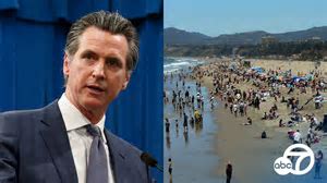 Gavin Newsom No Beaches Blank Meme Template