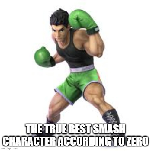 Best Smash Character | THE TRUE BEST SMASH CHARACTER ACCORDING TO ZERO | image tagged in zero,super smash bros | made w/ Imgflip meme maker