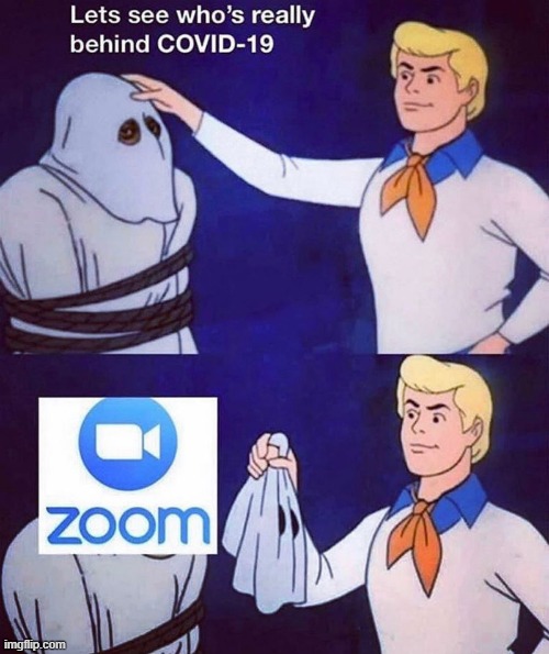 Zoom is behind Covid-19 | image tagged in funny,memes,so true memes,zoom | made w/ Imgflip meme maker