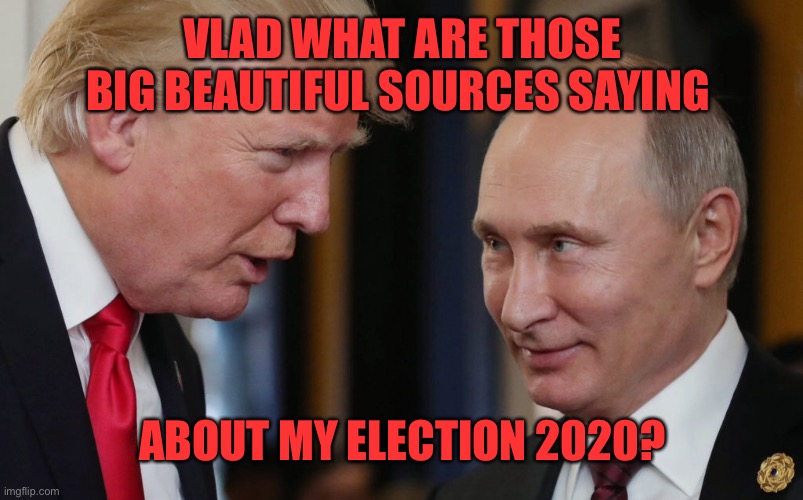 VLAD WHAT ARE THOSE BIG BEAUTIFUL SOURCES SAYING ABOUT MY ELECTION 2020? | made w/ Imgflip meme maker