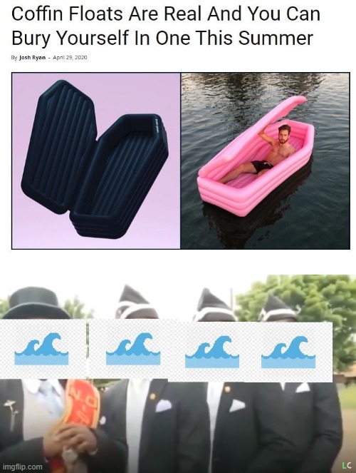 Coffin Floats | image tagged in coffin dance | made w/ Imgflip meme maker