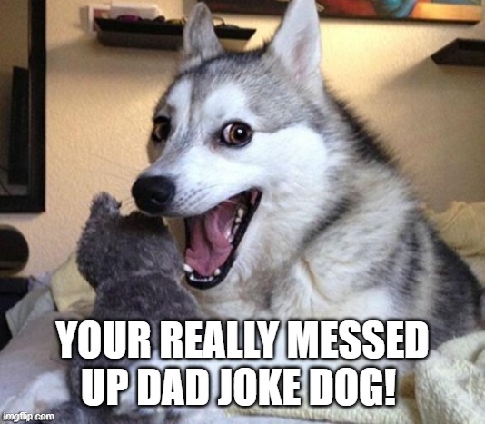 YOUR REALLY MESSED UP DAD JOKE DOG! | made w/ Imgflip meme maker