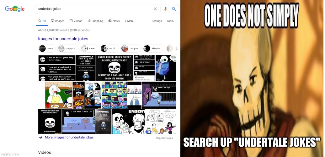 SEARCH UP "UNDERTALE JOKES" | made w/ Imgflip meme maker