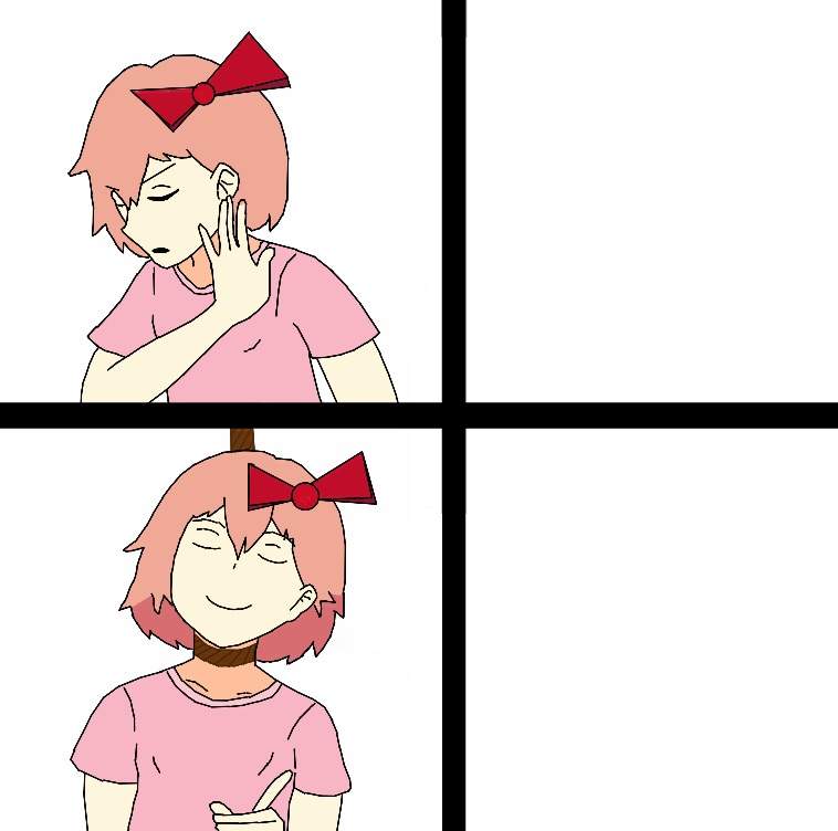 doki ddlc sayori format Blank Meme Template