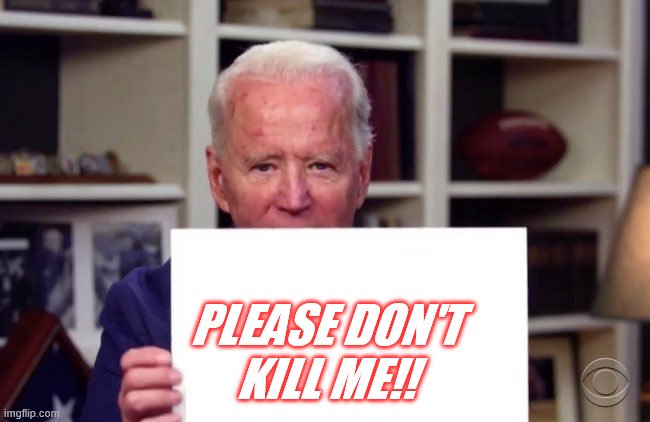 Demented Joe Biden | PLEASE DON'T
KILL ME!! | image tagged in demented joe biden | made w/ Imgflip meme maker