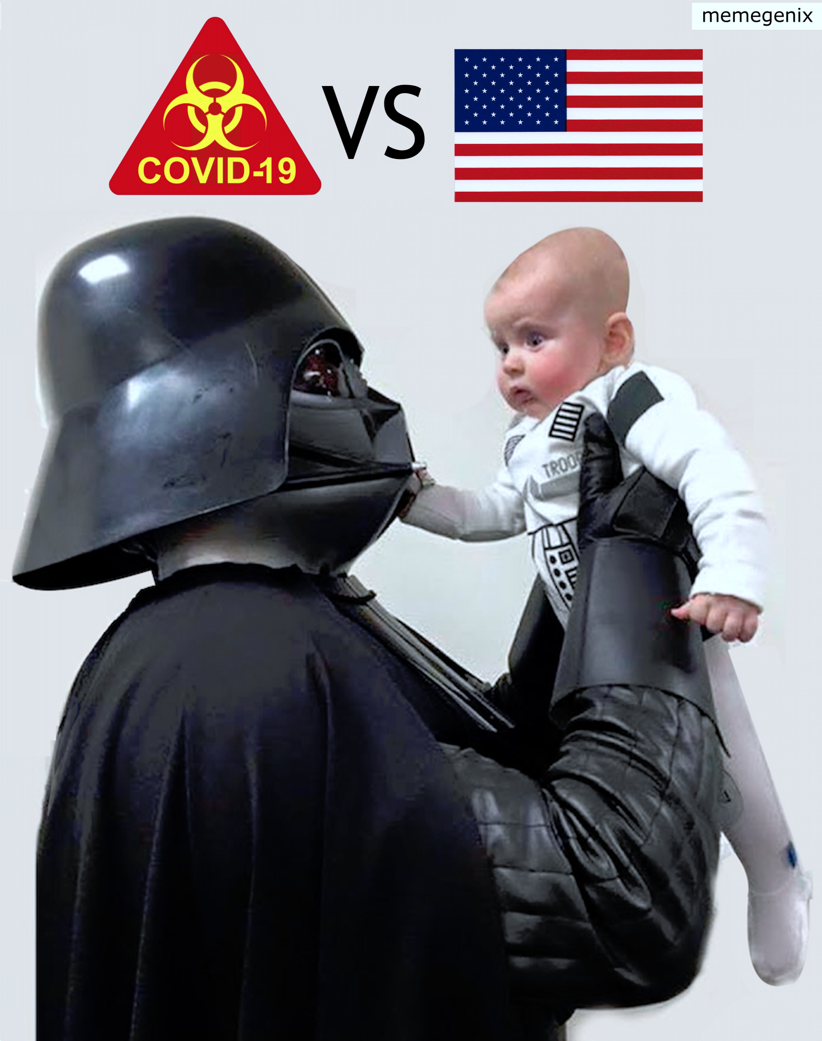 High Quality COVID-19-vs-USA Blank Meme Template