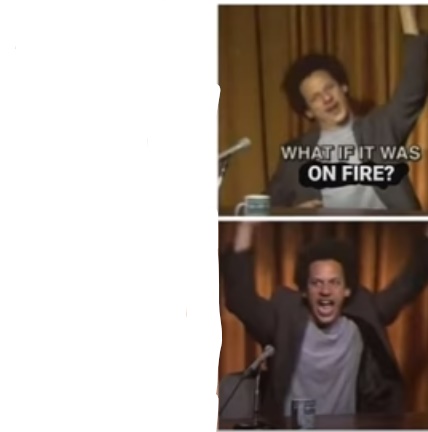 What if it was on fire Blank Meme Template