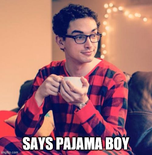 Pajama Boy | SAYS PAJAMA BOY | image tagged in pajama boy | made w/ Imgflip meme maker