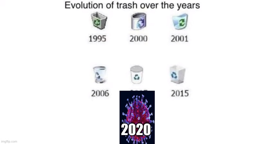 Trash Evolutions | 2020 | image tagged in trash evolutions | made w/ Imgflip meme maker