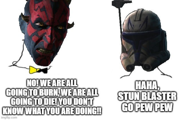 Maul and Rex | image tagged in darth maul,clone wars,star wars | made w/ Imgflip meme maker