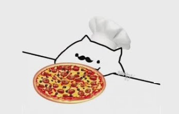 High Quality pizza cat Blank Meme Template