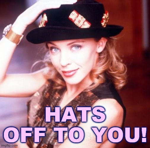 Hats off to everyone who has put in their hard work building a positive ImgFlip. | HATS OFF TO YOU! | image tagged in kylie hat,positivity,positive thinking,positive,imgflip community,imgflip mods | made w/ Imgflip meme maker