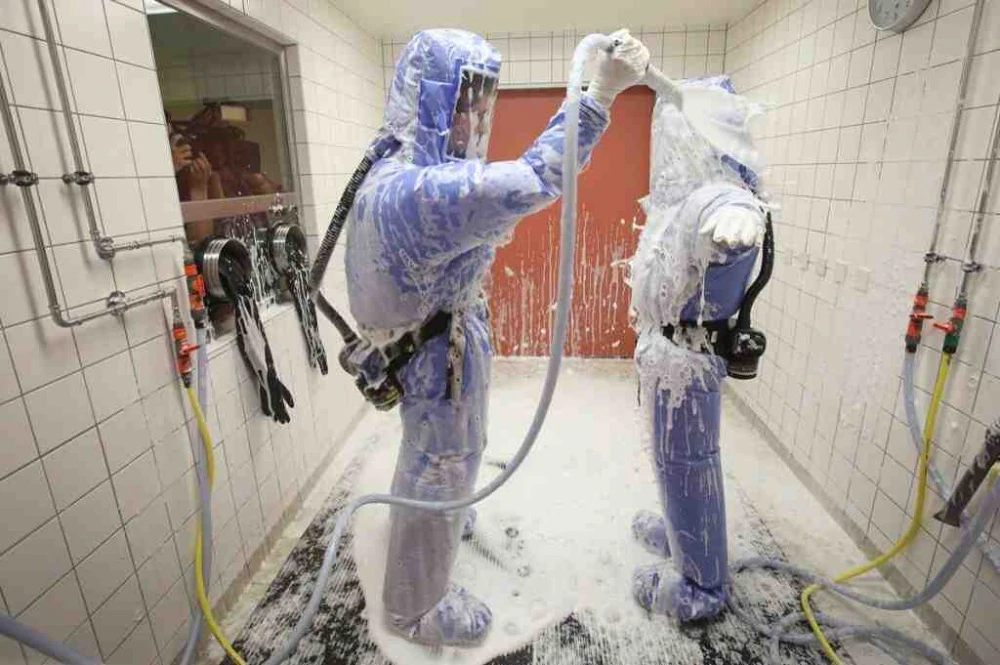 decontamination, papr, protection, suit Blank Meme Template