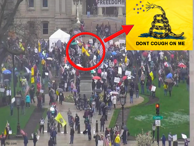 Don't cough on the crowd | image tagged in covid-19,coronavirus,protest | made w/ Imgflip meme maker