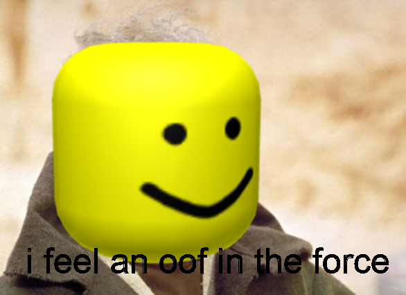I Feel An Oof In The Force Blank Template Imgflip - blank yellow roblox head