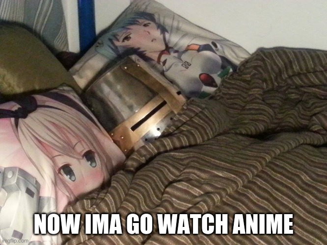 Weeb Crusader | NOW IMA GO WATCH ANIME | image tagged in weeb crusader | made w/ Imgflip meme maker