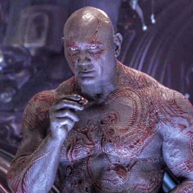 Drax the Destroyer Eating Blank Meme Template