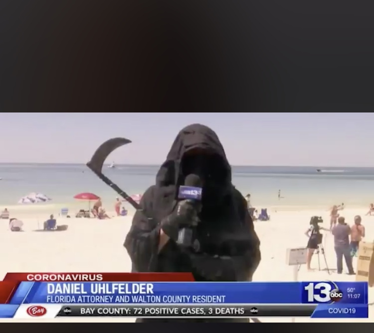 Grim Reaper at the Beach Blank Meme Template