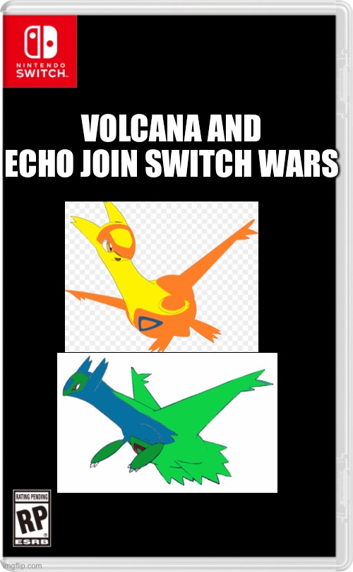 Nintendo Switch Cartridge Case | VOLCANA AND ECHO JOIN SWITCH WARS | image tagged in nintendo switch cartridge case | made w/ Imgflip meme maker