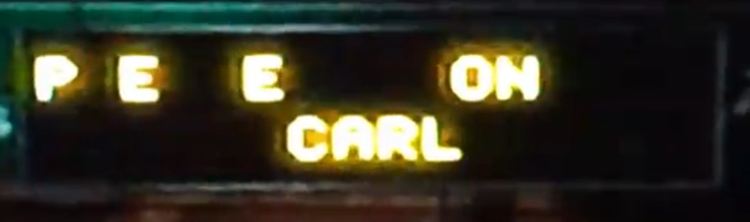 High Quality Pee on Carl sign Blank Meme Template