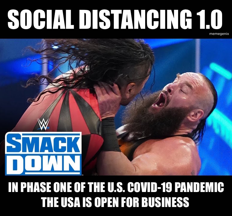 High Quality WWE-Social-Distancing-1.0 Blank Meme Template