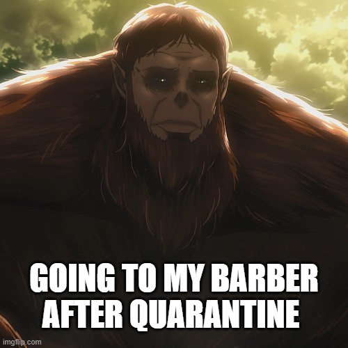 GOING TO MY BARBER AFTER QUARANTINE | image tagged in first world problems | made w/ Imgflip meme maker