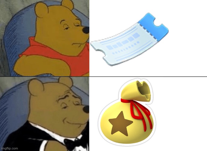 Animal crossing trading | image tagged in memes,tuxedo winnie the pooh,animal crossing | made w/ Imgflip meme maker