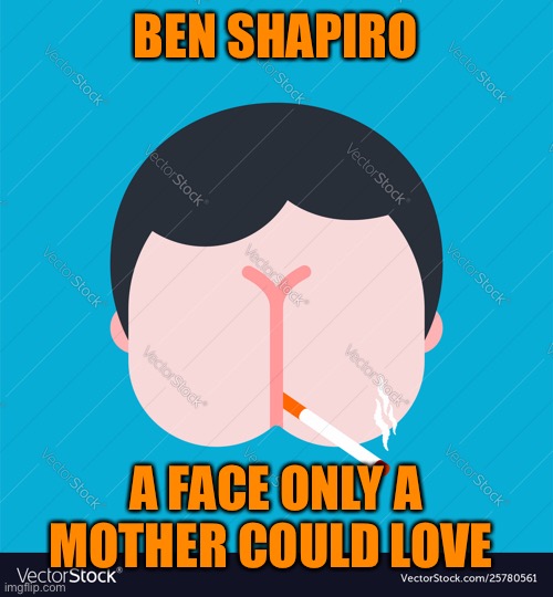 BEN SHAPIRO A FACE ONLY A MOTHER COULD LOVE | made w/ Imgflip meme maker
