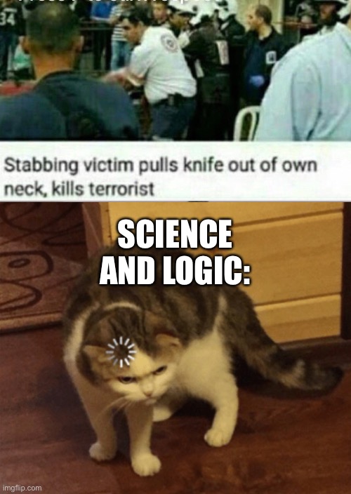 SCIENCE AND LOGIC: | image tagged in lag cat | made w/ Imgflip meme maker