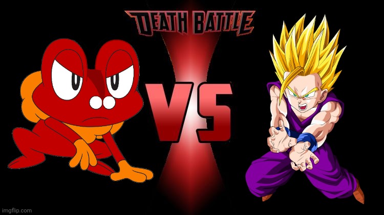 Ragekie vs SSJ2 Teen Gohan! | image tagged in death battle,dragon ball z,gohan,froakie,pokemon | made w/ Imgflip meme maker